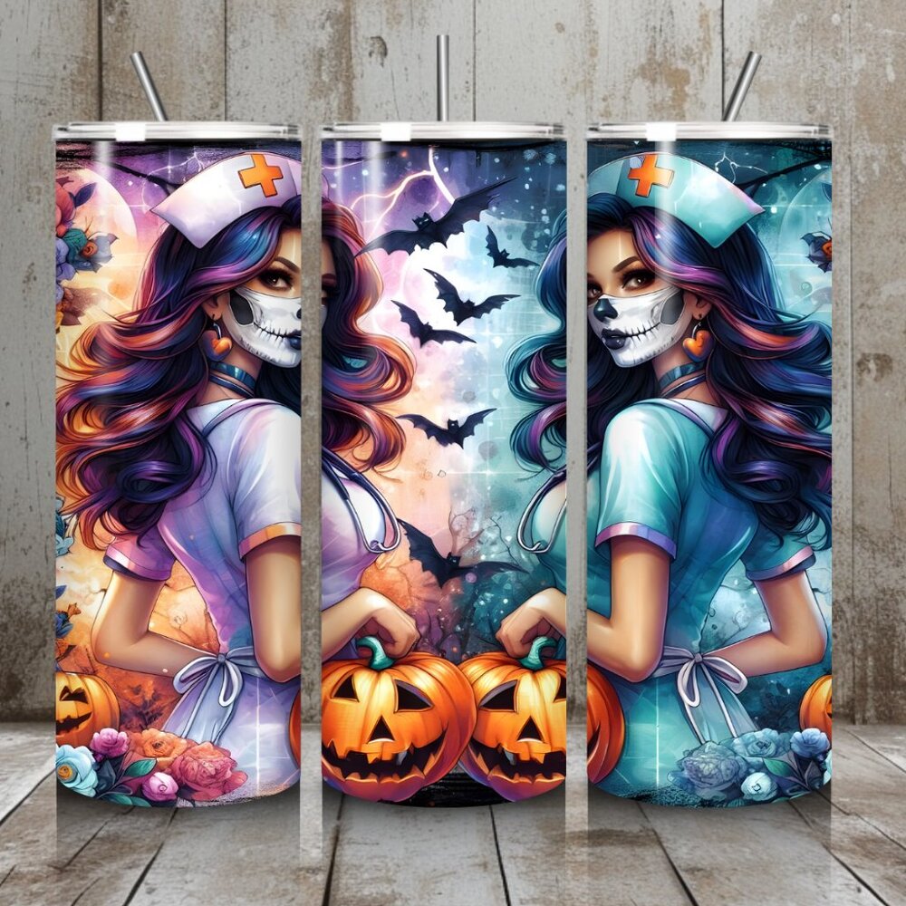 Halloween Nurse Theme 20 oz Tumbler Stainless Steel